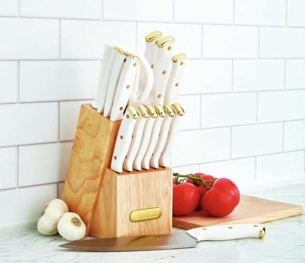 Farberware 15-Piece Triple Riveted Knife Block Set